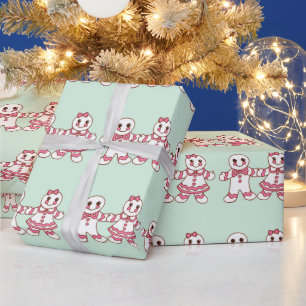 Mint Christmas Cookies Wrapping Paper 