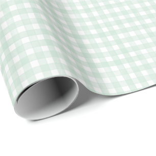 Mint Classic Gingham Wrapping Paper