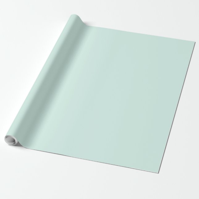 Mint Cloud Wrapping Paper (Unrolled)