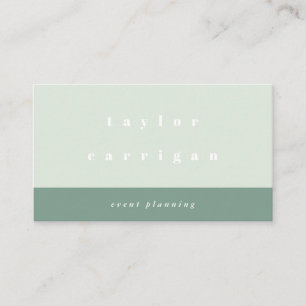 Mint Colour Block Business Card