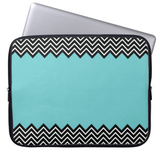 Mint Colour Block Chevron Laptop Sleeve