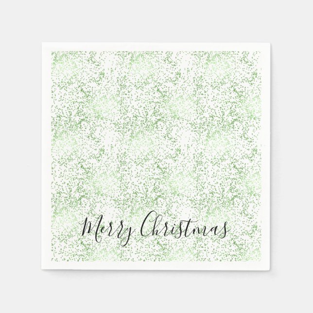 Mint Confetti Dots Christmas Napkin (Front)