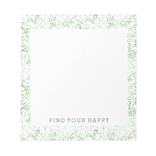 Mint Confetti Dots Notepad (Front)