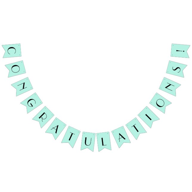 Mint Congratulations Bunting (All)
