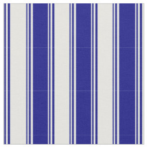Mint Cream and Blue Coloured Lines Fabric