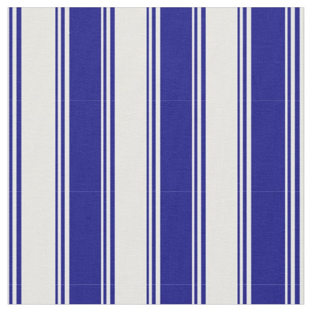 Mint Cream and Blue Coloured Lines Fabric (Close Up)
