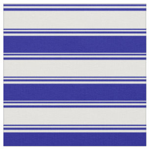 Mint Cream and Dark Blue Striped/Lined Pattern Fabric