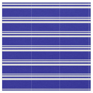 Mint Cream and Dark Blue Stripes Pattern Fabric