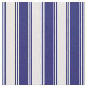 Mint Cream and Midnight Blue Coloured Lines Fabric