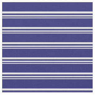 Mint Cream and Midnight Blue Coloured Pattern Fabric