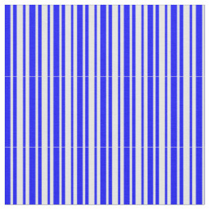Mint Cream & Blue Coloured Lines/Stripes Pattern Fabric