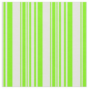 Mint Cream & Green Lined Pattern Fabric