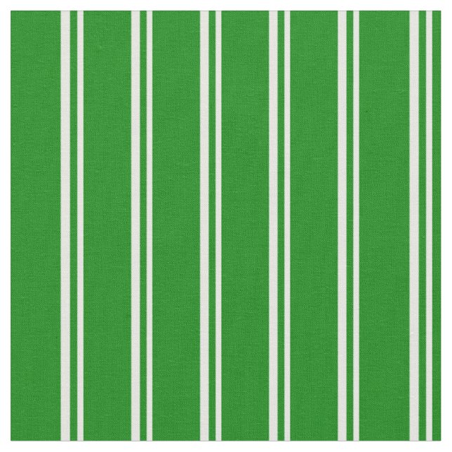 Mint Cream & Green Lines Pattern Fabric (Close Up)
