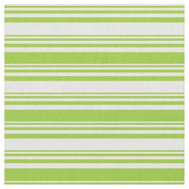 Mint Cream & Green Striped/Lined Pattern Fabric (Close Up)