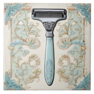 Mint & Cream Shaving Razor Shaver Funny Bathroom Tile