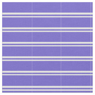 Mint Cream & Slate Blue Coloured Lines Pattern Fabric