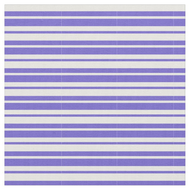 Mint Cream & Slate Blue Coloured Stripes Pattern Fabric (Close Up)