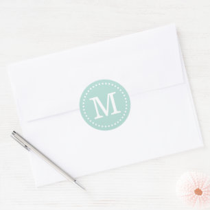 Mint Custom Monogram Envelope Seal