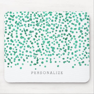 Mint Dazzle Confetti Mouse Mat