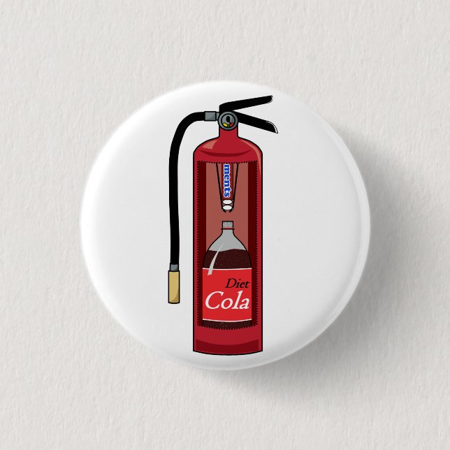 Mint Diet Cola Soda Fire Extinguisher 3 Cm Round Badge (Front)
