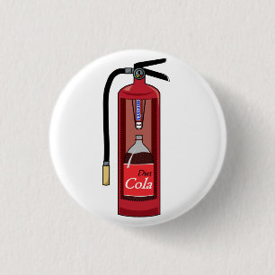 Mint Diet Cola Soda Fire Extinguisher 3 Cm Round Badge