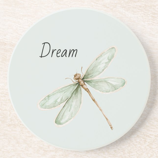 Mint Dream Dragonfly Coaster (Front)