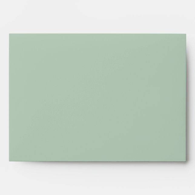 Mint Envelope, Mint Seafoam Green Polka Dot Lined Envelopes (Front)