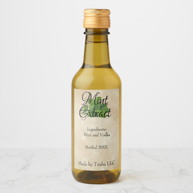 Mint Extract Custom Label (Front)