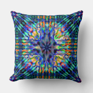 Mint flaming ball under acrylic piece out of focus cushion