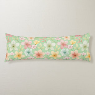 Mint Floral Body Pillow