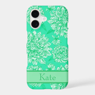 Mint Floral Monogram