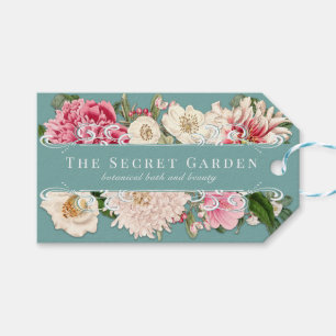 Mint Floral Swirls Classic Vintage  Price Tags