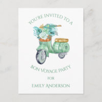 Mint Flowers and Scooter Bon Voyage Party