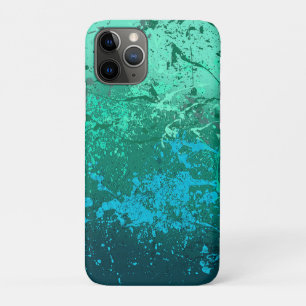 Mint Flurry: Abstract spatter art iPhone 11 Pro Case