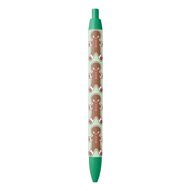 Mint Gingerbread Christmas Cookies Writing Pen (Front Vertical)