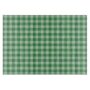 Mint Gingham Stripes Cutting Board