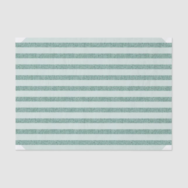 Mint Glam Stripes Tissue Paper (Front)