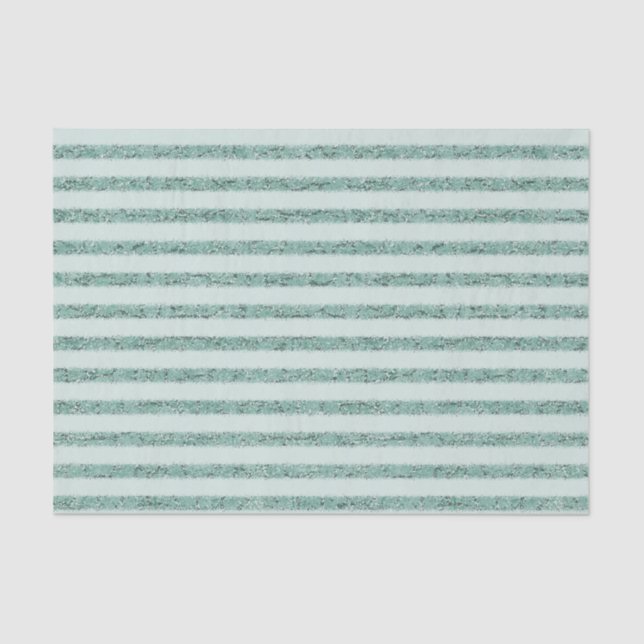 Mint Glam Stripes Tissue Paper (Front)