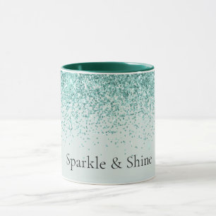 Mint Glitter Sparkle Mug