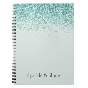 Mint Glitter Sparkle Notebook