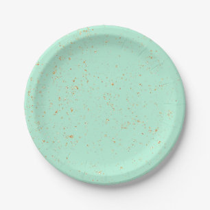Mint Gold Paper Plate