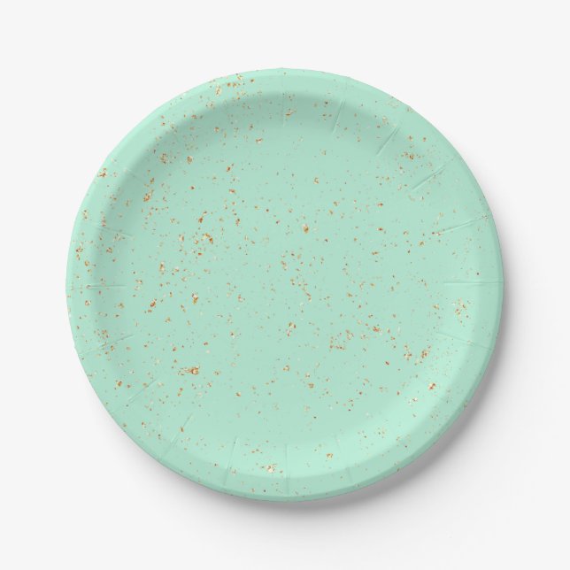 Mint Gold Paper Plate (Front)