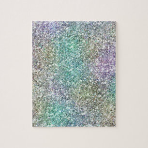 Mint Gold Purple Glitter  Jigsaw Puzzle