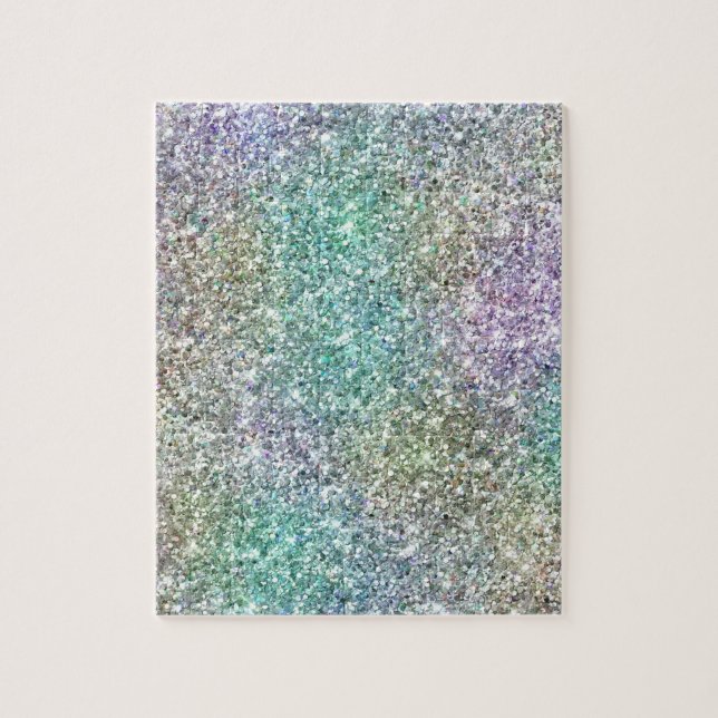 Mint Gold Purple Glitter  Jigsaw Puzzle (Vertical)