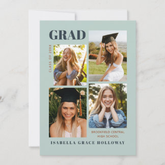 Mint Grad Announcement With Photos