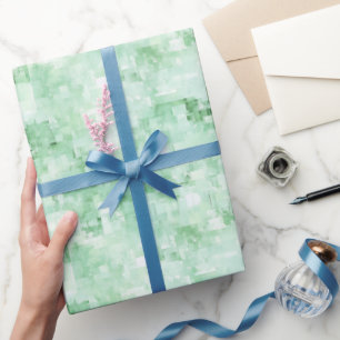 Mint Green Abstract  Wrapping Paper