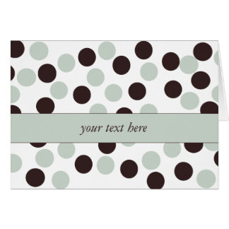 Mint Green and Brown Polka Dot Cards
