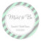 Mint Green and Silver Glitter Thank You Sticker