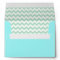 Mint Green and White Chevron Envelope