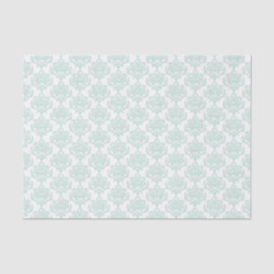 Mint Green and White Damask Tissue Paper